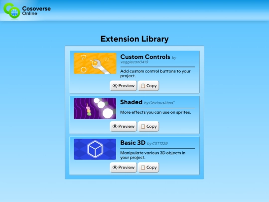 cosotra/extensions screenshot