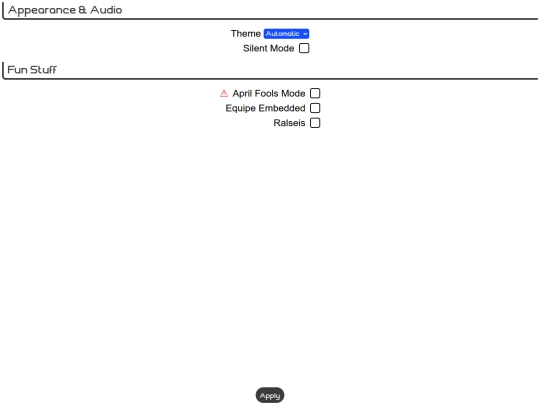 settings screenshot