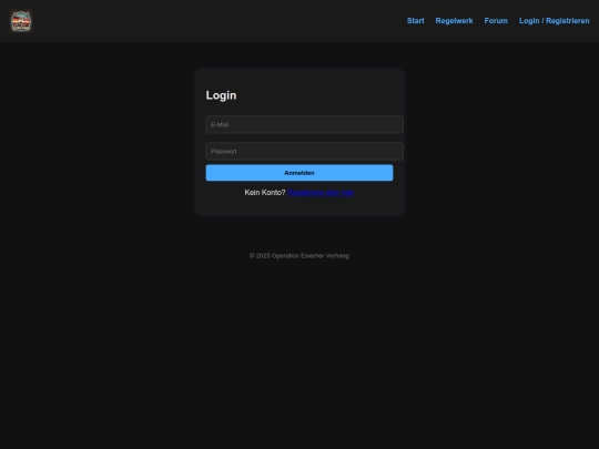 login screenshot