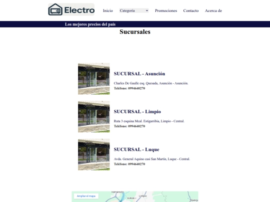 sucursales screenshot