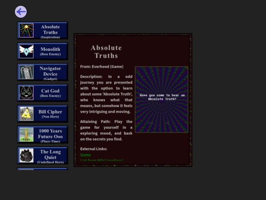 bestiary screenshot