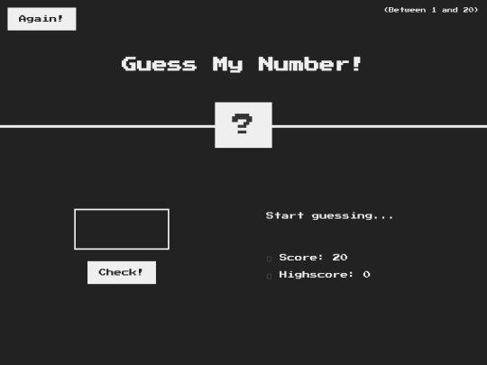 guess number screenshot