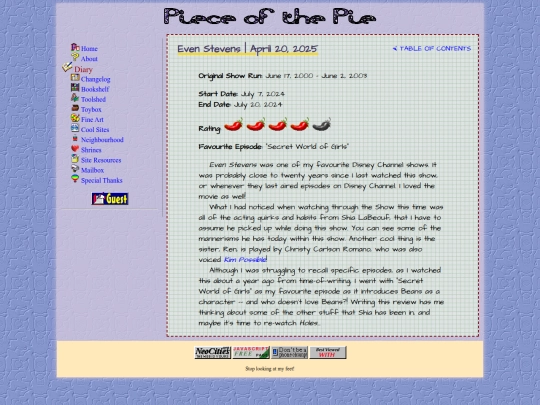 blog/media_reviews/2025_04_20_even_stevens screenshot