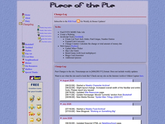 changelog screenshot