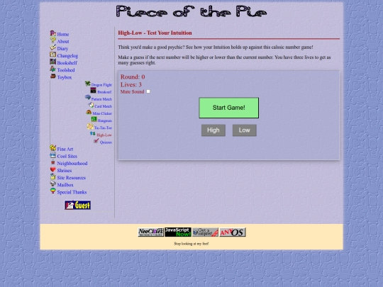 games/high_low/high_low screenshot