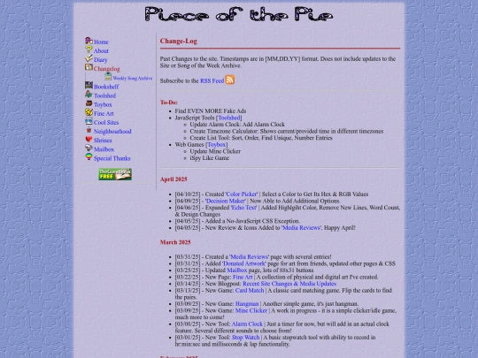 tools/changelog screenshot