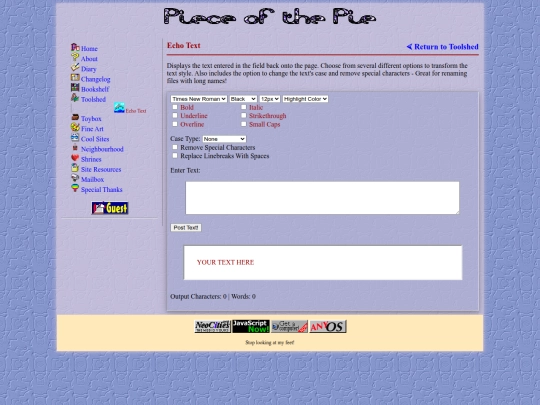 tools/echo_text screenshot