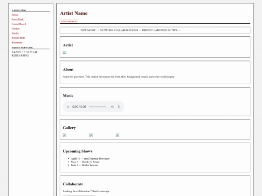 maddispatch_site/artists/artist-template screenshot