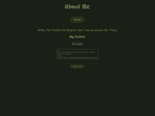 aboutme screenshot