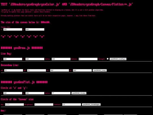 JSFun/TestHeaders/TESTysxDrawjsANDysxCanvasjs screenshot