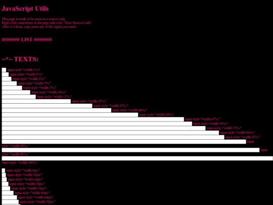 JSUtils/HTMLTemplates/Inputs screenshot