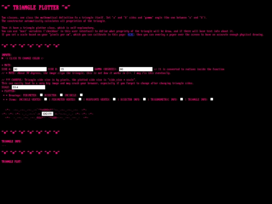 JSUtils/Plotters/Triangle screenshot