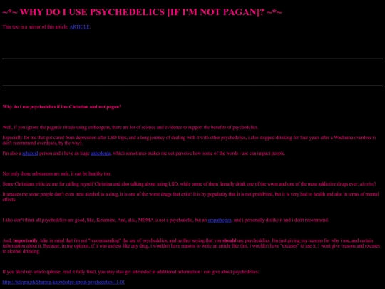 Psychedelics/Whydoiusepsychedelics screenshot