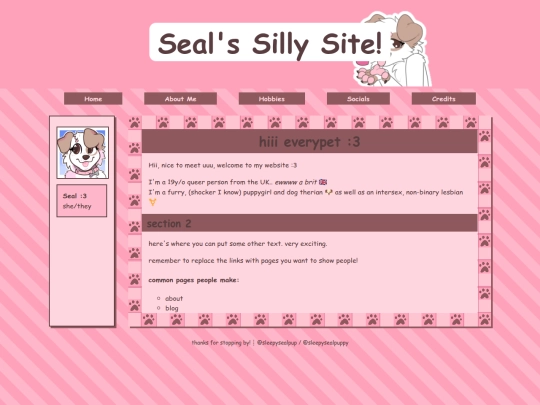 socials screenshot