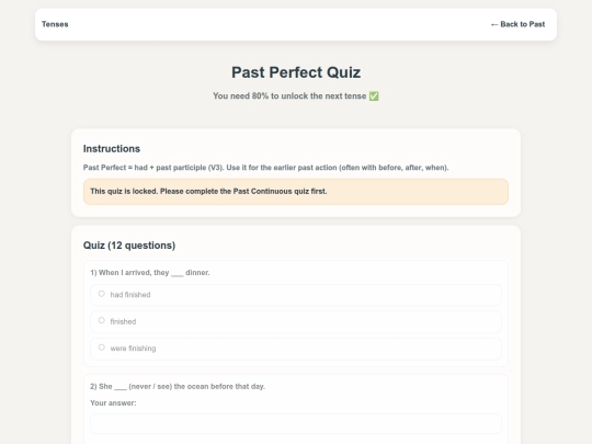 past-perfect-quiz screenshot
