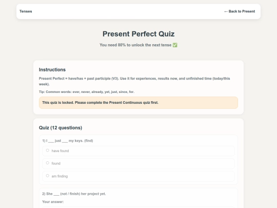 present-perfect-quiz screenshot