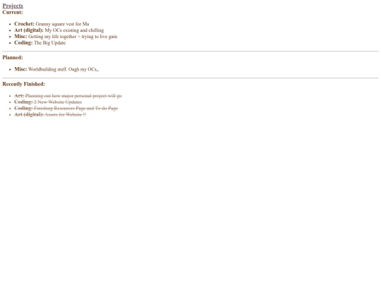 projects screenshot