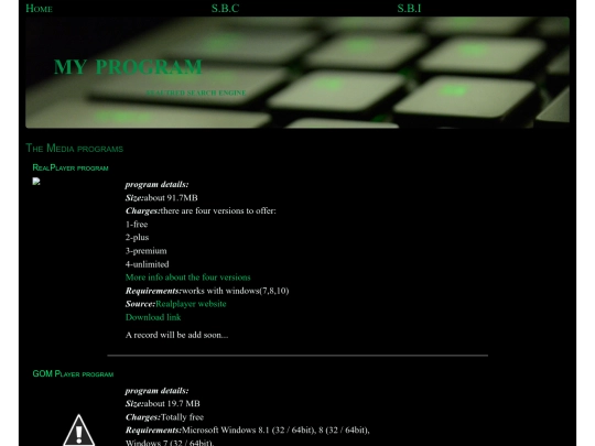 The meadia page screenshot