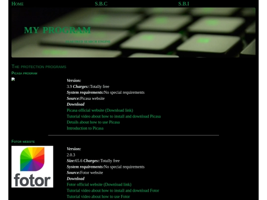 photo editing programs screenshot