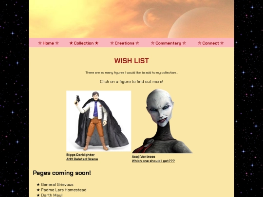 pages/collection/wish-list screenshot