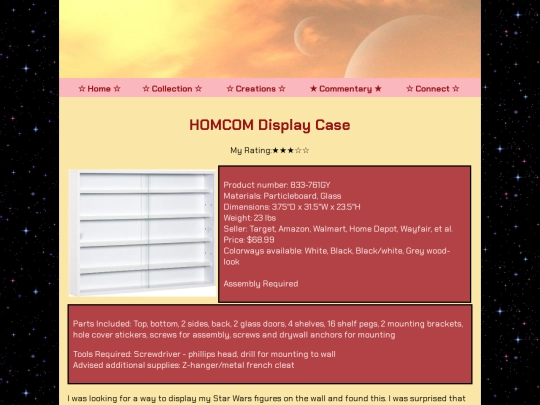 pages/commentary/product-reviews/HOMCOM-display-case/display-case screenshot