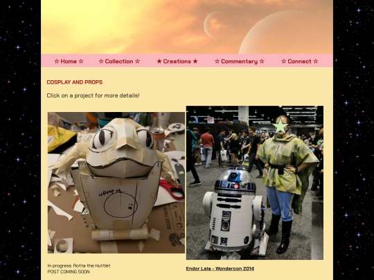 pages/creations/cosplay-and-props screenshot