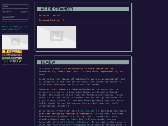 my writing/animorphs page/animorphs reviews/7_the_stranger screenshot
