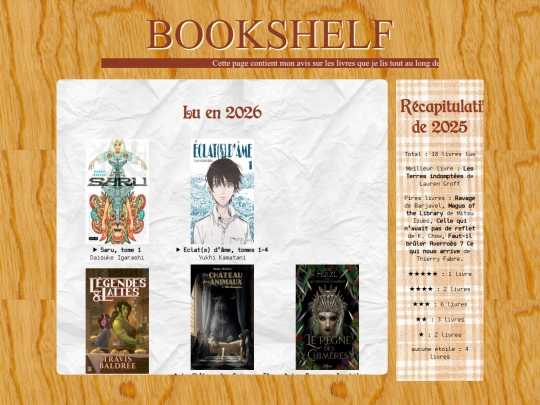 my writing/bookshelfFR screenshot