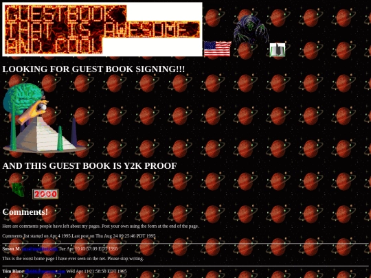 guestbook screenshot