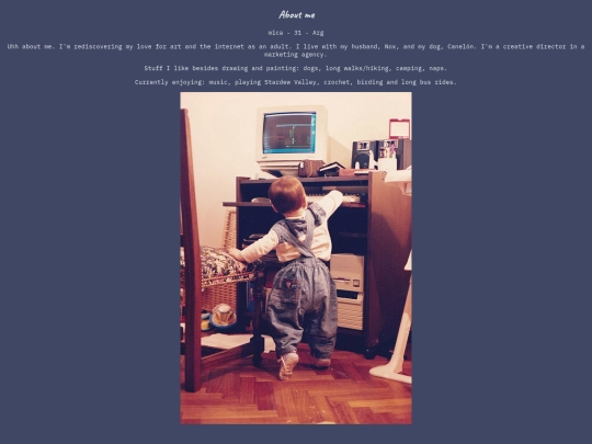 aboutme screenshot