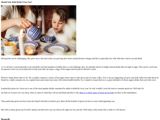 Should Your Kids Drink Green Tea screenshot