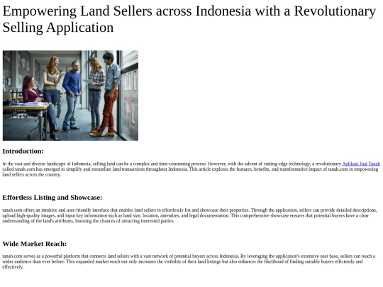 empowering-land-sellers-across-indonesia-with-a-revolutionary-selling-application screenshot