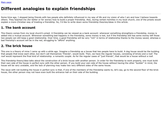 friendships screenshot