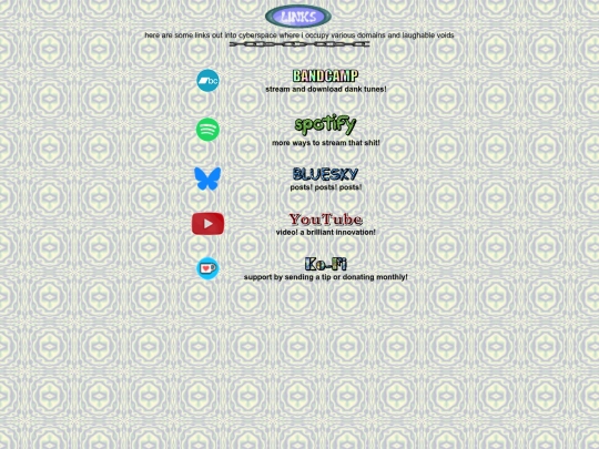 links screenshot