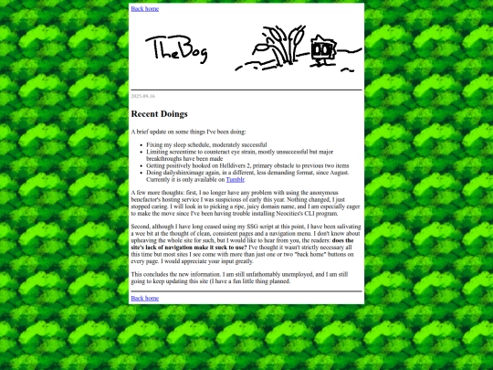 bog/2025-09-16-recent-doings screenshot