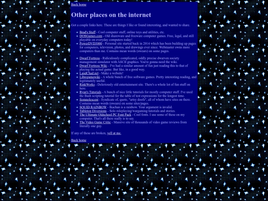 links screenshot