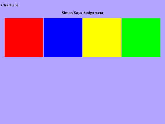 SimonSaysAssignment screenshot