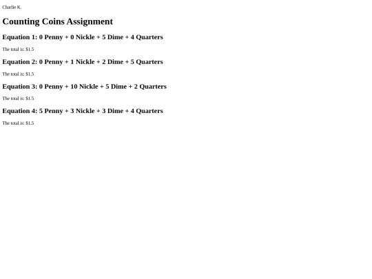 counting-coins-assignment screenshot