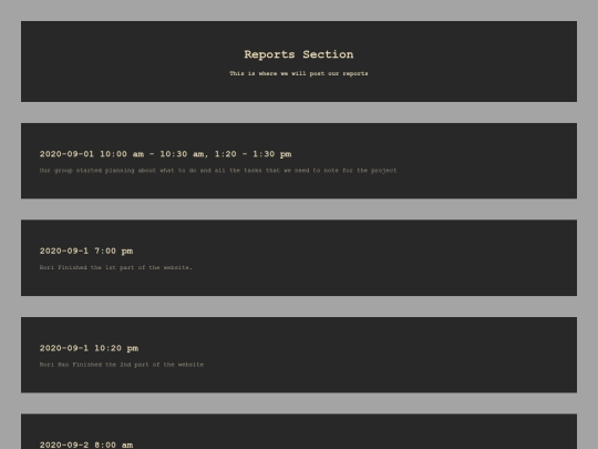 reports screenshot