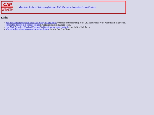 links screenshot