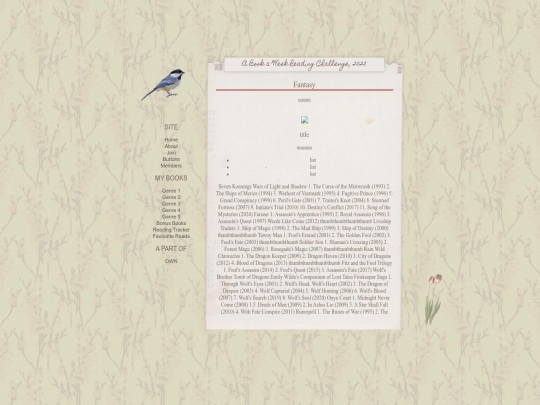 2025readingchallenge.html/genre2 screenshot