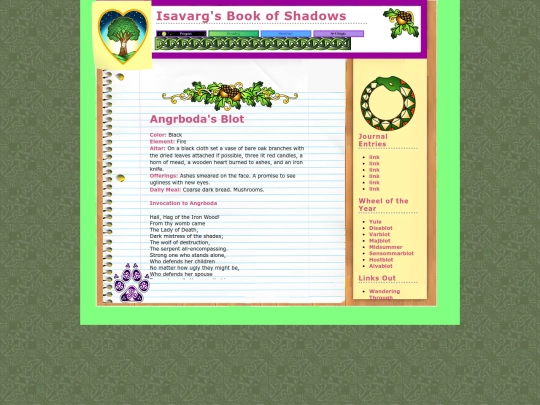 Isavargsbookofshadows/blots/Angrboda screenshot