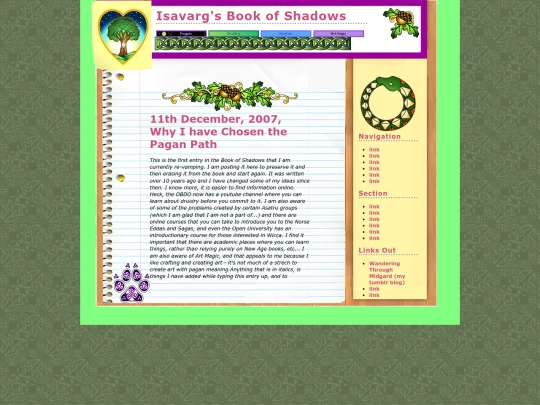 Isavargsbookofshadows/firstentry screenshot