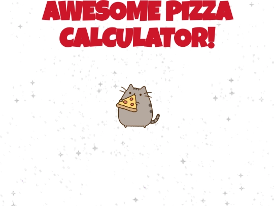 PizzaCaluclator screenshot