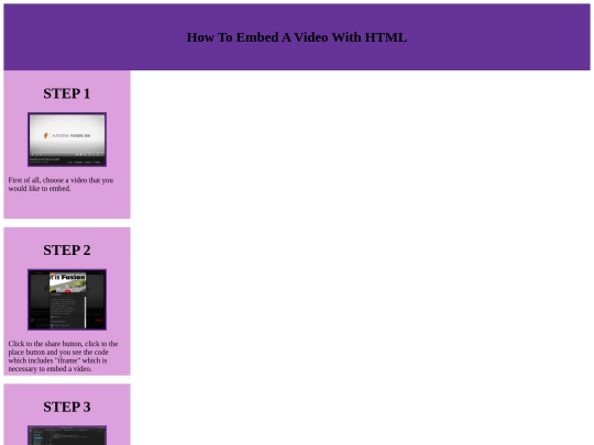 embedding a video tuttorial screenshot