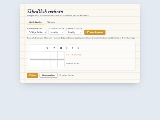 schriftlich-rechnen screenshot