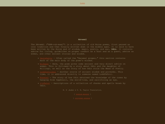 havamal/landing screenshot