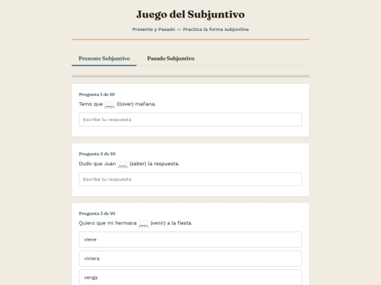 Subjuntive40 screenshot