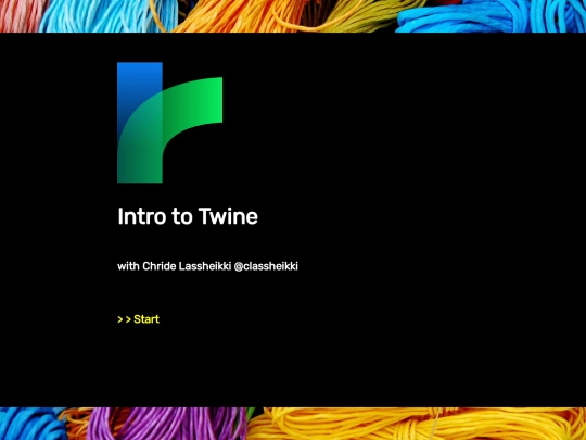 IntroToTwine/Intro to Twine screenshot
