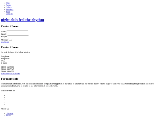 site/Contacts screenshot
